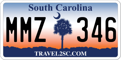 SC license plate MMZ346