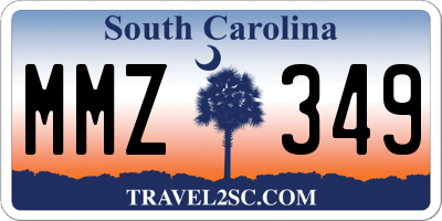 SC license plate MMZ349