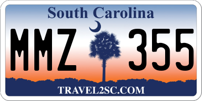 SC license plate MMZ355