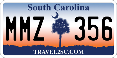 SC license plate MMZ356