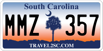 SC license plate MMZ357
