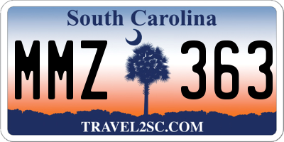 SC license plate MMZ363