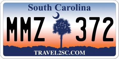 SC license plate MMZ372
