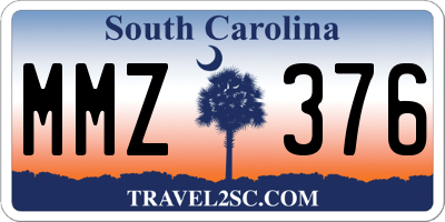 SC license plate MMZ376