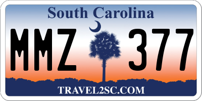 SC license plate MMZ377