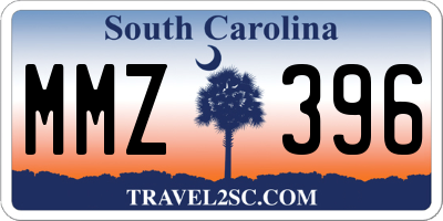 SC license plate MMZ396