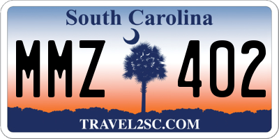 SC license plate MMZ402
