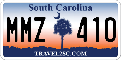 SC license plate MMZ410
