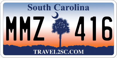 SC license plate MMZ416