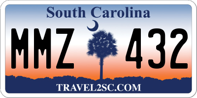 SC license plate MMZ432