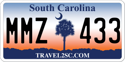 SC license plate MMZ433