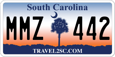SC license plate MMZ442