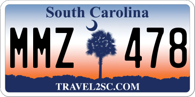 SC license plate MMZ478