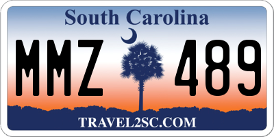 SC license plate MMZ489