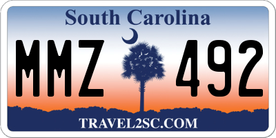 SC license plate MMZ492