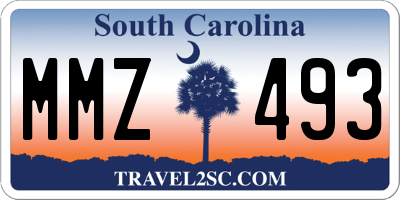 SC license plate MMZ493