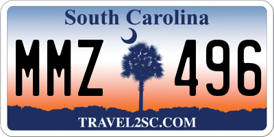 SC license plate MMZ496