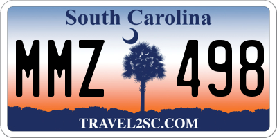 SC license plate MMZ498