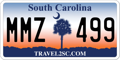 SC license plate MMZ499