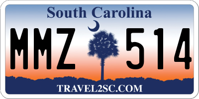 SC license plate MMZ514