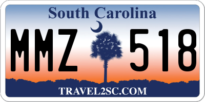 SC license plate MMZ518