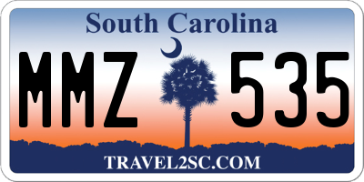 SC license plate MMZ535