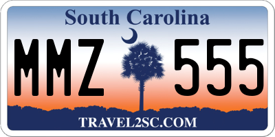 SC license plate MMZ555
