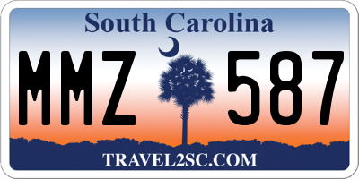 SC license plate MMZ587