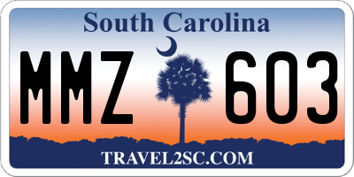 SC license plate MMZ603