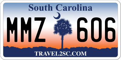 SC license plate MMZ606
