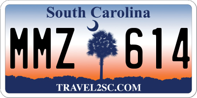 SC license plate MMZ614