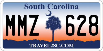SC license plate MMZ628