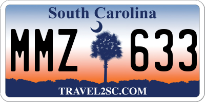 SC license plate MMZ633