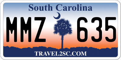 SC license plate MMZ635