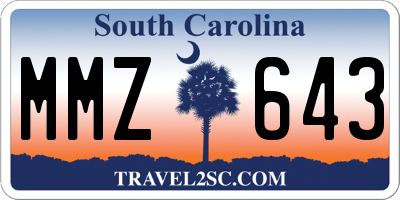 SC license plate MMZ643