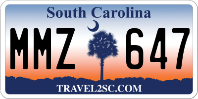 SC license plate MMZ647