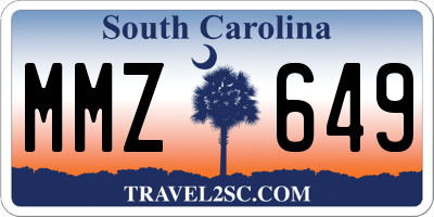 SC license plate MMZ649