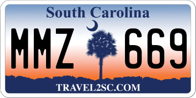 SC license plate MMZ669