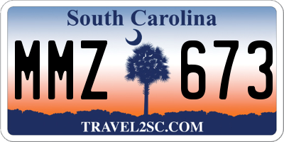 SC license plate MMZ673