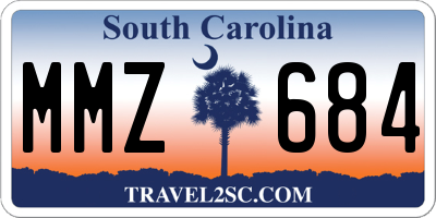 SC license plate MMZ684
