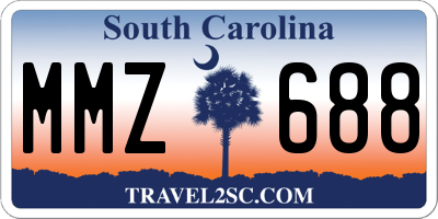 SC license plate MMZ688