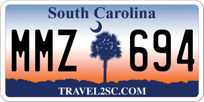 SC license plate MMZ694