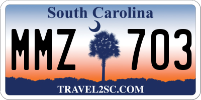 SC license plate MMZ703