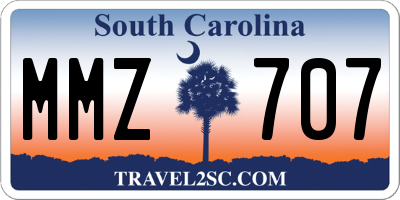 SC license plate MMZ707