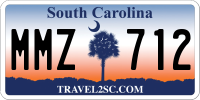 SC license plate MMZ712