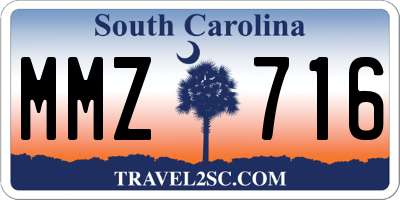 SC license plate MMZ716