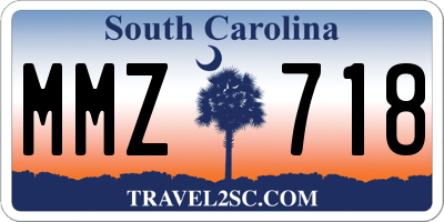 SC license plate MMZ718