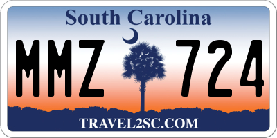 SC license plate MMZ724
