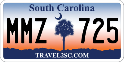 SC license plate MMZ725