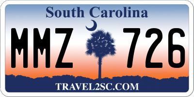 SC license plate MMZ726